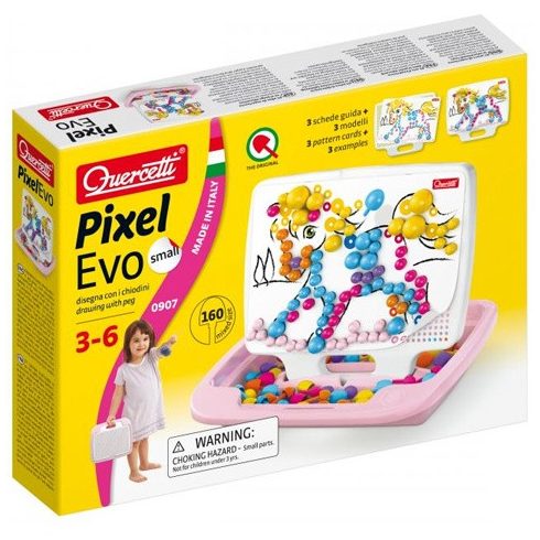 Quercetti Pixel Evo lányos pötyi készlet hordtáskában