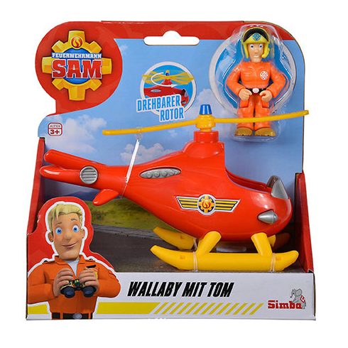 Sam a tűzoltó - Wallaby helikopter Tom figurával