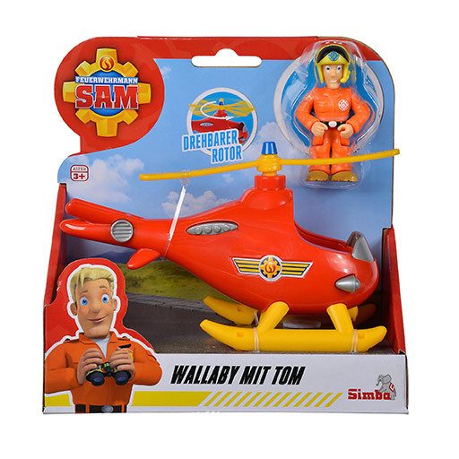 Sam a tűzoltó - Wallaby helikopter Tom figurával