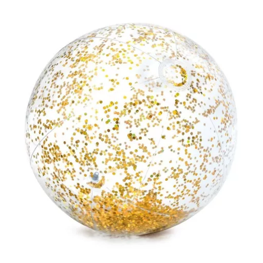 Átlátszó csillámos strandlabda - 71 cm - 12807