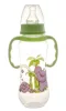 Színes mintás cumisüveg fogóval - 240 ml