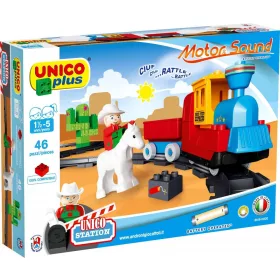 UNICO építőjáték szett - vonatpálya - 46 db-os - 18372
