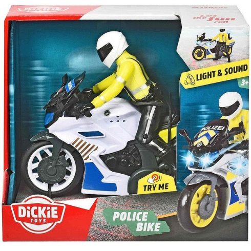 Dickie - Rendőrmotor játékszett figurával