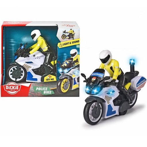 Dickie - Rendőrmotor játékszett figurával