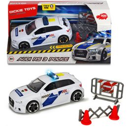   Dickie Rendőrségi Audi RS3 terelő felszereléssel, fénnyel és hanggal