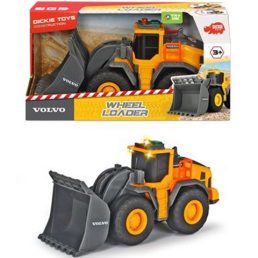   Dickie Volvo Homlokrakodó Munkagép Fény és hangefektekkel 23 cm