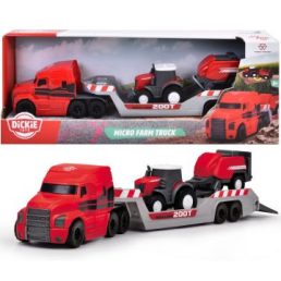   Dickie: Massey Ferguson Micro Farm traktor szállító jármű játékszett