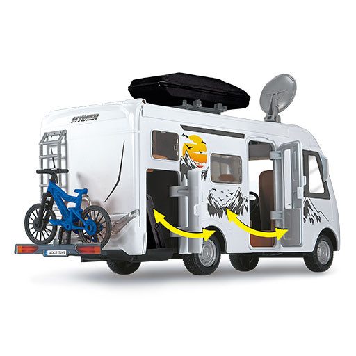Dickie Hymer Camping Van Lakóautó Kiegészítőkkel 30 cm