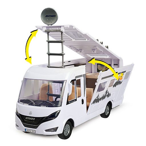 Dickie Hymer Camping Van Lakóautó Kiegészítőkkel 30 cm