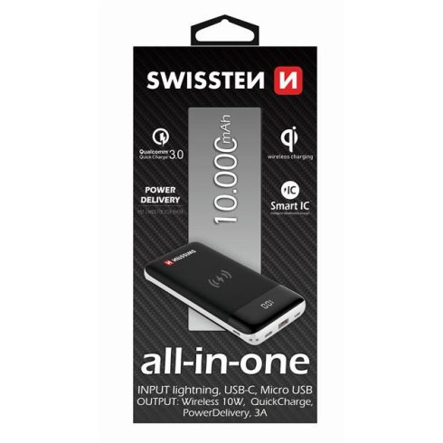 Swissten all-in-one power bank, 10000 mAh