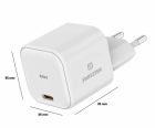 Swissten GaN hálózati töltőadapter 1xUSB-C, 65W, Power Delivery, fehér