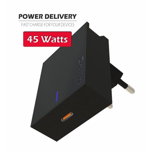 Swissten USB-C Power Delivery 45W hálózati gyorstöltő, laptop, tablet, telefon, fekete