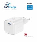 Swissten GaN hálózati töltőadapter 1xUSB-C PD, 20W, fehér