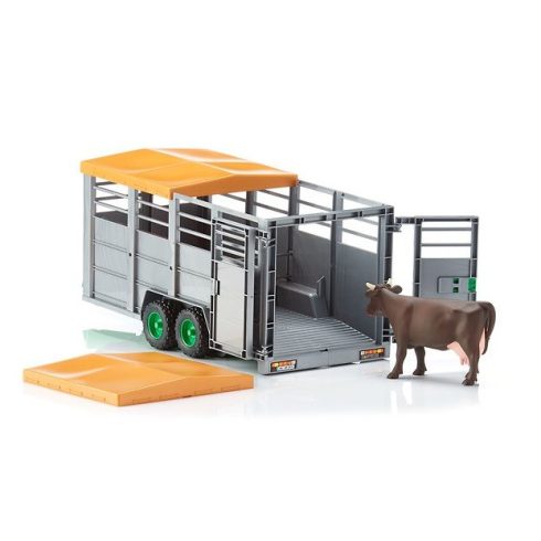Bruder állatszállító pótkocsi tehén figurával 02227