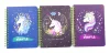 Notesz unikornisos díszítéssel - 10,5 x 14,5 cm - 60 lapos - 32463