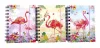 Notesz - flamingós díszítéssel - 12 x 15 cm - 80 lapos - 32464