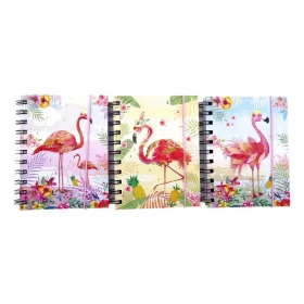   Notesz - flamingós díszítéssel - 12 x 15 cm - 80 lapos - 32464