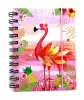 Notesz - flamingós díszítéssel - 12 x 15 cm - 80 lapos - 32464