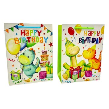   Papírtasak, Happy Birthday, Születésnapos, 18 x 24 x 8,5 cm, 32582