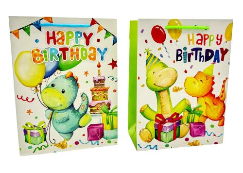 Papírtasak, Happy Birthday, Születésnapos, 18 x 24 x 8,5 cm, 32582