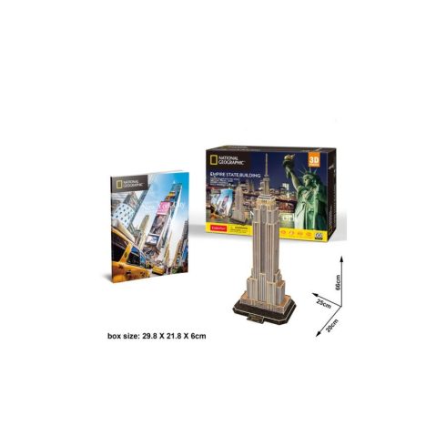 3D puzzle Empire State Building Nat. Geo. Fotóalbummal (66 elem)