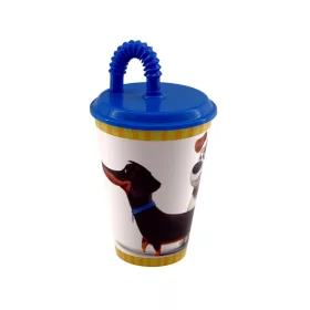   A kis kedvencek titkos élete - műanyag pohár szívószállal - 430 ml - 40084