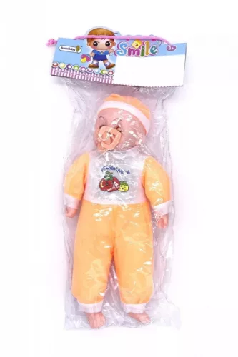 Elemes csecsemőbaba cumival színes ruhában - többféle