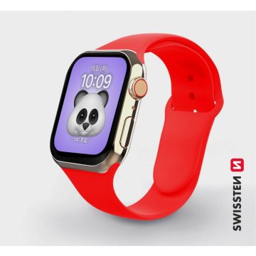 Swissten Apple Watch szilikon szíj, 38-40 mm, piros