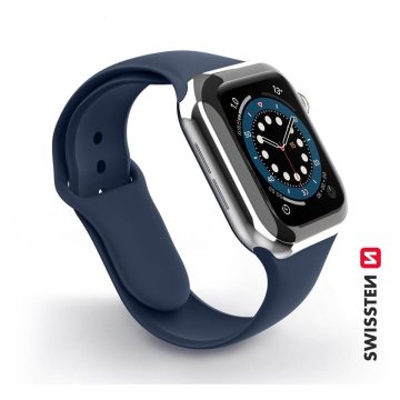 Swissten Apple Watch szilikon szíj, 38-40 mm, navy blue