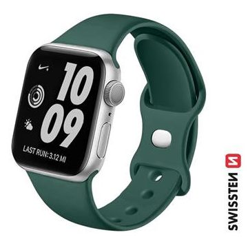 Swissten Apple Watch szilikon szíj 38/40/41 mm, zöld