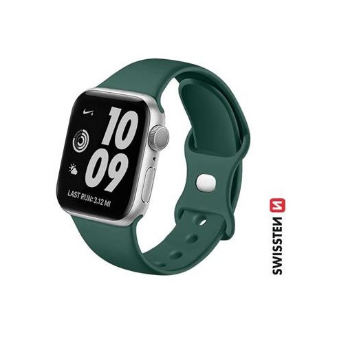 Swissten Apple Watch szilikon szíj 38/40/41 mm, zöld