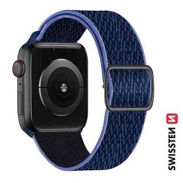   Swissten Apple Watch állítható nylon körszíj 38/40/41 mm, kék/lila