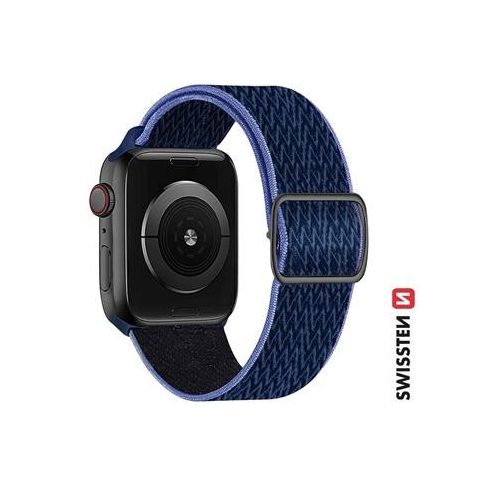 Swissten Apple Watch állítható nylon körszíj 38/40/41 mm, kék/lila