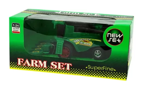 Zöld kombájn - 9cm