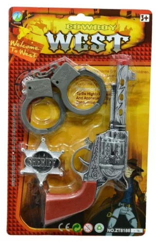 Cowboy szett Sheriff jelvénnyel