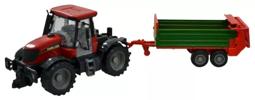 Traktor pótkocsis platformon