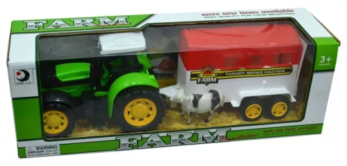 Traktor szarvasmarha szállító pótkocsival