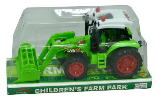 Zöld lendkerekes traktor