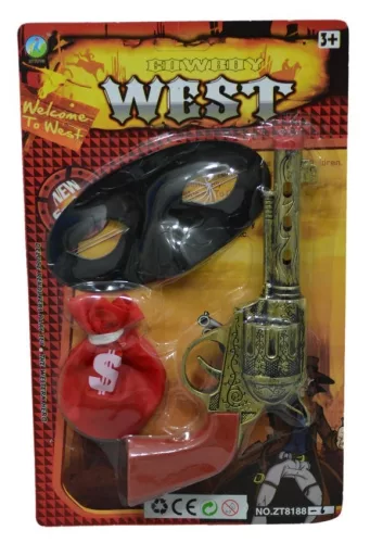 Cowboy szett pénzzsákkal