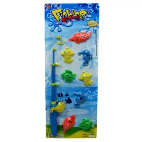 Horgász játék pecabottal és tengeri állatokkal