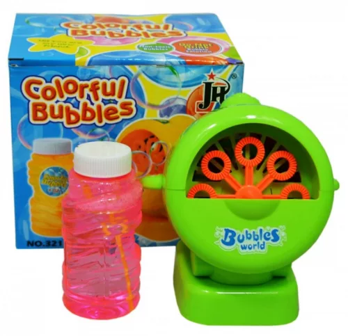 Zöld buborékfújó gép