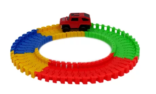 Track Car autópálya építő játék kisautóval - 48771