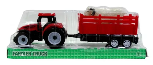 Traktor állatot szállító pótkocsival