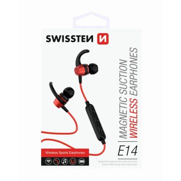 Swissten Active bluetooth fülhallgató, piros