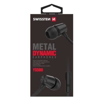 Swissten Dynamic YS500 fekete fülhallgató