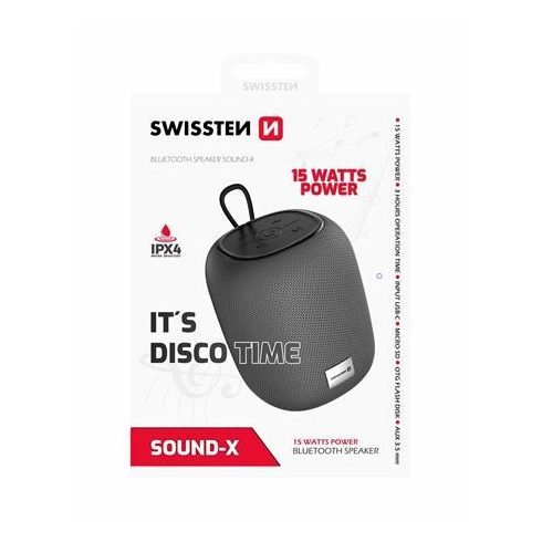Swissten Sound-X bluetooth hangszóró, 15W, fekete