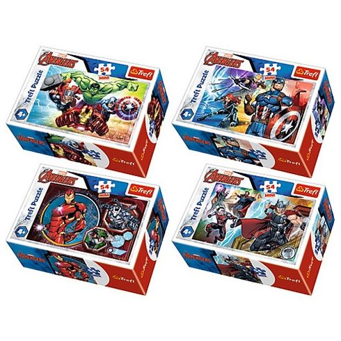 Marvel bosszúállók: 54 db-os mini puzzle - többféle
