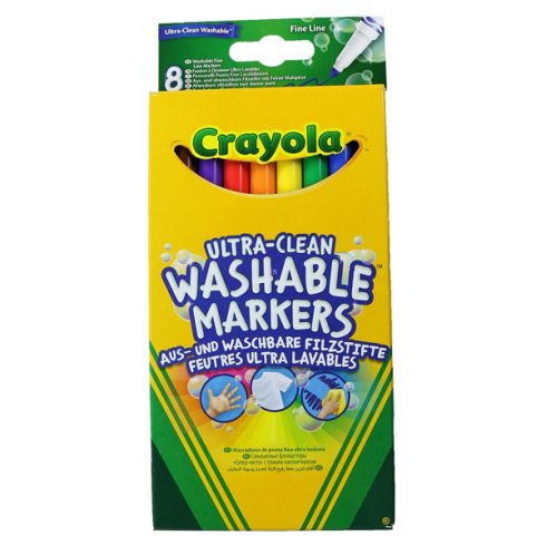Crayola - kimosható vékony filctoll 8 db
