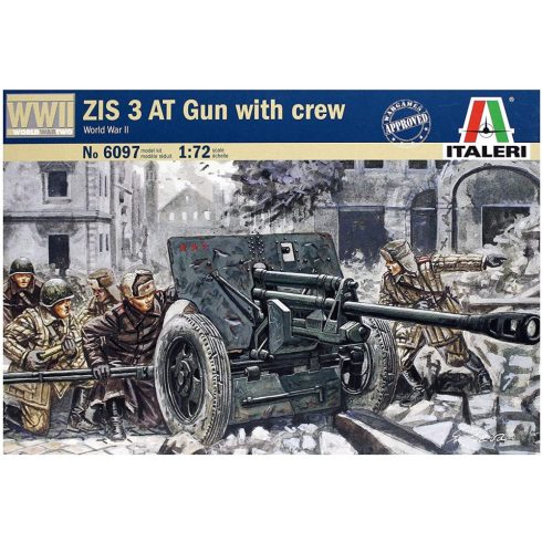 Italeri - WWII - ZIS 3 AT Gun with servants makett 1:72