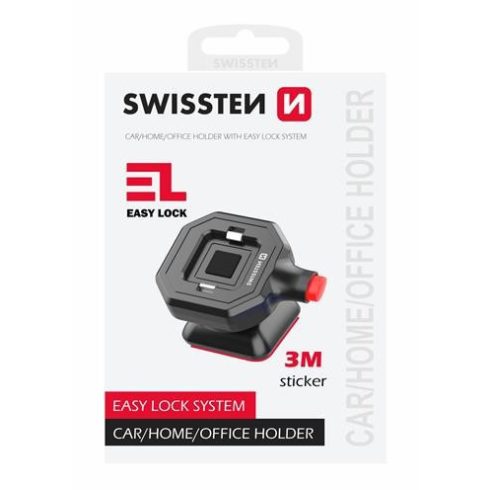 Swissten Easy Lock telefontartó autó/otthon/iroda